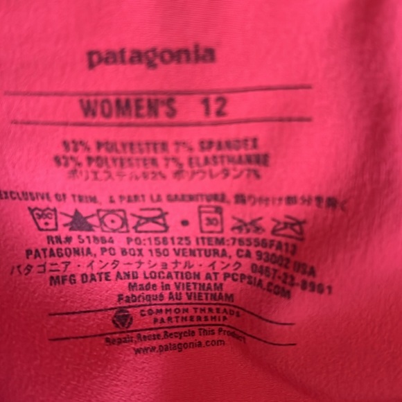 Patagonia Salmon BoardShorts Sz 12 - Picture 7 of 8